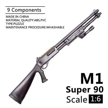 1: 6 Silah Modeli Benelli M1 Süper 90 Shot Gun Montaj Modeli Montaj Oyuncaklar Bulmacalar yapı tuğlaları Aksiyon Figürleri İçin