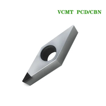 1 ADET VCMT110302 VCMT110304 VCMT110308 VCMT160404 VCMT160408 Elmas Ekler VCMT PCD CBN Bıçak CNC torna Kesici Dönüm Araçları