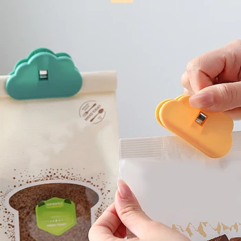 1 adet Sevimli Bulut şeklinde Gıda Torbası Sızdırmazlık Klipleri Mutfak Çok Amaçlı Hava Geçirmez atıştırmalık paketi Kelepçe atıştırmalık paketi Klip Mutfak Gadget Araçları