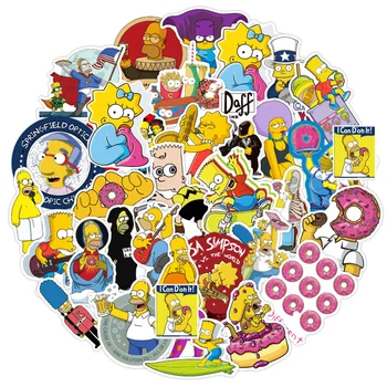 10/30/50 adet Disney Karikatür Simpson Çıkartmalar Dizüstü Telefon Bagaj Tablet Dizüstü Graffiti Su Geçirmez Çocuklar Sticker Çıkartma Hediye