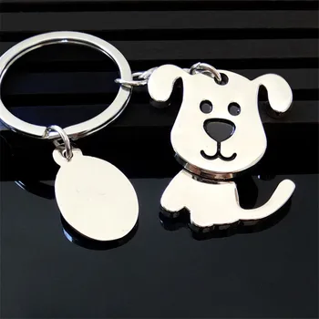 10 adet / grup Yaratıcı Komik Güzel Hareketli Güzel Köpek Anahtarlık Kedi Anahtarlık Anahtarlık Yüzük Anahtarlık Tutucu