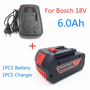 %100 Orijinal18V 3.0/4.0/5.0/6.0 Ah şarj edilebilir lityum iyon batarya İçin Bosch 18V 6.0 A Yedek Pil Taşınabilir Yedek BAT609