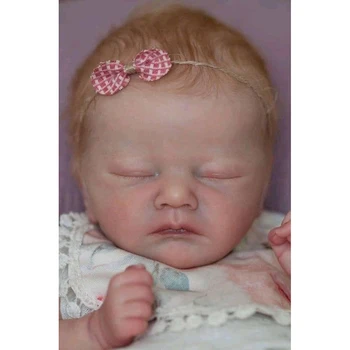 18 inç Boyasız Yeniden Doğmuş Bebek Kiti Charlotte Yenidoğan Uyku Bebek Yumuşak Dokunmatik Taze Renk Bitmemiş Bebek Parçaları Vücut
