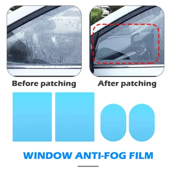 2/4/8 adet Araba Yan dikiz aynası Su Geçirmez Anti-sis Filmi Yan pencere camı Filmi Görüşünüzü Koruyabilir Yağmurlu Günlerde Sürüş