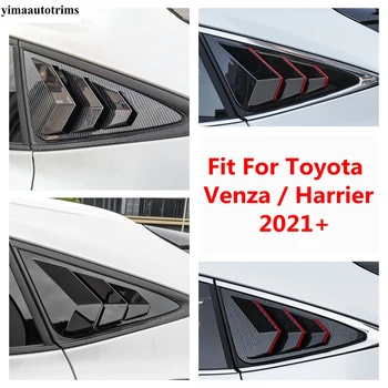2 ADET Araba Arka Cam Üçgen Sticker Dış Panjur Dekor Modifiye Plastik Aksesuarları Toyota Venza / Harrier 2021 -2023