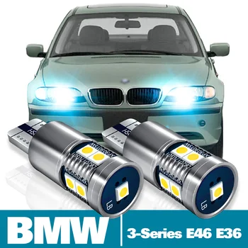 2 adet LED park lambası BMW 3 Serisi İçin E46 E36 Aksesuarları 1994-2007 1999 2000 2001 2002 2003 2004 2005 2006 Gümrükleme Lambası