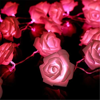 20 Leds gül çiçek Festoon LED ışık zinciri ışıkları noel kapalı süslemeleri ev için sevgililer peri ışık
