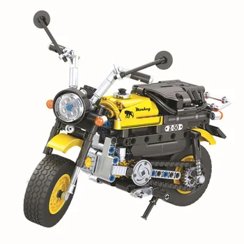 2022 Yeni Yaratıcı Arı Motosiklet Sokak MOC Yapı Taşları Modeli Setleri Tuğla Klasik çocuk oyuncakları Hediye Araba Yarışı Şişman Çocuk