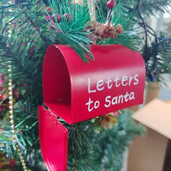 2023 Yeni Yıl Noel Demir Posta Kutusu Asılı Dekorasyon Ev için Metal Süs Noel Ağacı Kolye Harfler Noel Baba