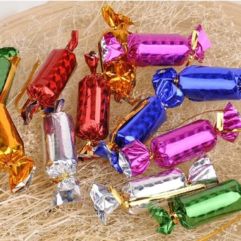 24 Adet Karışık Renk Noel Şeker Hediye Kutusu Süs Kolye Noel Ağacı İçin Akşam Parti Düğün Doğum Günü Yeni Yıl Dekorasyon