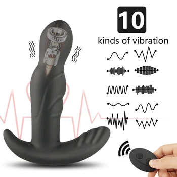 360 Derece Dönen Vibratör Silikon Anal Plug Erkek prostat masaj aleti Butt Plug Anüs Yapay Penis Seks Oyuncakları Erkekler İçin G-spot Stimülasyon