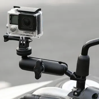360 Dönen Motosiklet Bisiklet Kamera Tutucu Gidon Ayna Montaj Braketi GoPro Hero8/7/6/5/4/3+ Aksiyon Kameraları Aksesuarı