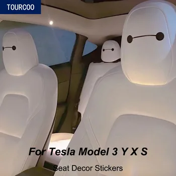 5 Adet Araba tasarım İç Koltuk Dekor Gözler Çıkartmalar Tesla Modeli 3 Y X S