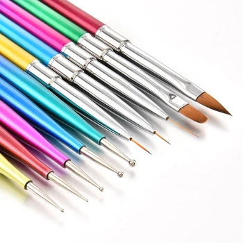 5 Adet Çift başlı işaretleme matkap kalem Metal degrade çubuk tırnak kalem seti çekme hattı kalem japon ışık tedavisi kalem boyalı kalem aracı