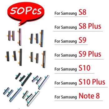 50 Adet / grup, Yeni Samsung Galaxy Not 8 İçin S8 S9 S10 Artı Yan Tuşları Güç ve Ses Düğmeleri Yedek Onarım Yedek parça