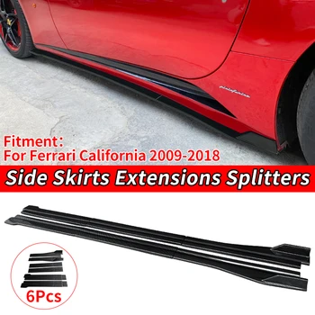 6 adet Araba aksesuarları Yan Etek Uzatma Ayırıcılar Vücut Önlük Dudak Splitter Winglet Ferrari California 2009-2018 İçin