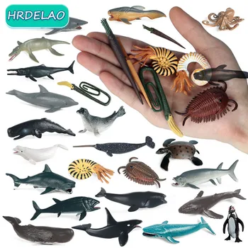 6 adet Deniz Hayvanları Yunus Işınları Balina Köpekbalığı Modeli Aksiyon Figürleri Akvaryum Balık Minyatür Figürler Eğitici oyuncaklar çocuklar için