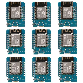 9 adet ESP8266 ESP - 12F NodeMcu Mini D1 Modülü wemos Lua wıfı İnternet Geliştirme Kurulu ile Uyumlu Arduino için WeMos D1 Mini