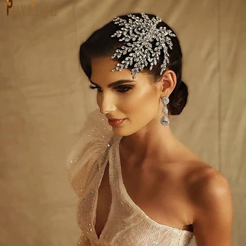 A320 Gümüş Gelin Şapkalar Rhinestone Kafa Bandı Lüks Düğün Hairbands Başlığı Kadın saç aksesuarları Prenses Headdress
