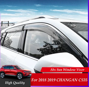 ABS Araba Pencere Yağmur Kalkan Barınakları Kapak Abs Güneş Pencere Siperliği 2018 2019 CHANGAN CS35 Artı Araba Styling