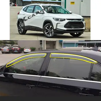Araba Vücut Şekillendirici Sticker Plastik pencere camı Rüzgar Visor Yağmur / Güneş koruyucu Havalandırma Koruyucu Chevrolet Trax Tracker 2019-2022 İçin