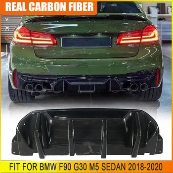 BMW için F90 G30 M5 Sedan 18-20 Karbon Fiber Arka ÖN TAMPON Difüzör Spoiler