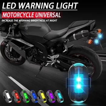 Evrensel motosiklet LED anti-çarpışma uyarı ışığı mini sinyal ışığı çakarlı lamba 7 renk dönüş sinyal ışığı