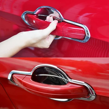 Ford Escape Kuga 2013 için 2014 2015 2016 2017 ABS Krom Araba Kapı koruyucu kolu Kase aksesuarları Kapak Trim Araba styling 8 adet