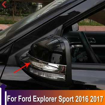 Ford Explorer Sport 2016 için 2017 ABS Krom Yan Kapı dikiz aynası Çerçeve Kapı ayna kapağı Trim Aksesuarları Araba Sticker