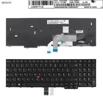 Fransızca AZERTY İçin Yeni Lenovo Thinkpad E550 E550C E555 E560 E565 E560C Laptop Yedek Klavye Siyah İşaretçi ile
