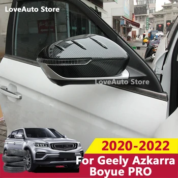 Geely için Azkarra Boyue PRO 2020 2021 2022 Araba Yan Ayna Kapakları Kapak Araba Dikiz Yan Cam Ayna çerçeve Aksesuarları