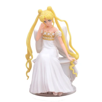 Güzel Sailor Moon Şekil PVC Kaliteli Karikatür Standı Modeli Sevimli Gelin Masaüstü Kek Araba Dekorasyon Şekil Kadınlar Kız Hediyeler için