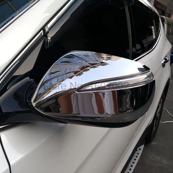 Hyundai İX45 için Yeni Santa FE 2013 ABS Krom 2 adet Araba Dikiz Aynası Kalıp Trim Yan Ayna Kapağı Koruyucular