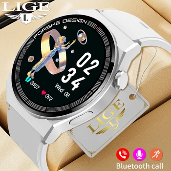 LIGE akıllı saat Erkekler İçin Tam Dokunmatik Ekran Bluetooth Çağrı IP67 Su Geçirmez Saatler Spor Spor İzci Smartwatch Reloj Hombre
