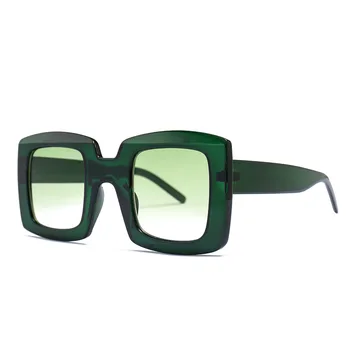 Moda Marka Büyük Boy Kare Güneş Kadınlar 2021 Vintage Büyük Çerçeve güneş gözlüğü Shades Gözlük UV400 Koruma Gözlük