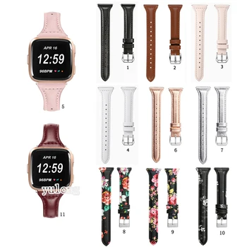 Moda İnce Deri saat kayışı Kayışı Fitbit Versa için 2 akıllı saat Bilek bandı versa için 1 Lite SE kayış Correa