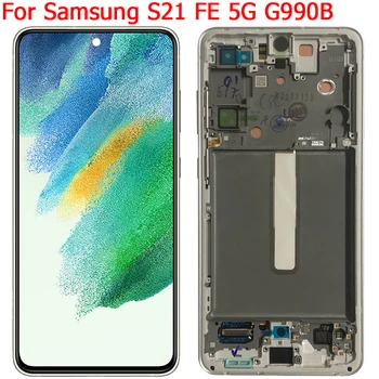 Orijinal Samsung Galaxy S21 FE Ekran LCD Ekran Çerçeve İle 6.4 