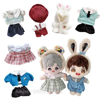 Oyuncak bebek giysileri 20cm Idol Bebek Aksesuarları Peluş Bebek Giyim Kazak doldurulmuş oyuncak Bebek Kıyafet Kore Kpop EXO Bebek