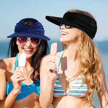 Pilili Tasarım 10cm Büyük Ağız Boş silindir şapka Kadın Elastik Kumaş Güneş Koruyucu Kapaklar Düz Renk plaj şapkası Örme Naylon Büyük Boy Kap