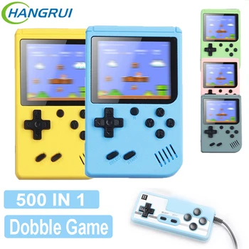 Retro Oyun Konsolu Taşınabilir Mini El Cep video oyunu Oyuncu Dobble Konsolu consola Dahili 500 oyunları consola retro