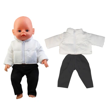 Sevimli oyuncak bebek giysileri Doğan Yeni Bebek Kıyafetleri Fit 43cm Bebek Aşağı Ceket Pantolon Amerikan Kız Bebek Aksesuarları Bebek Festivali Hediye