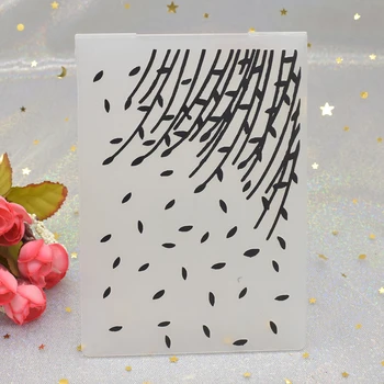 Söğüt Dalları Desen 3D Kabartma Klasörleri DIY Scrapbooking Kağıt Kart Yapımı El Sanatları Plastik Kabartma Şablon Şablon
