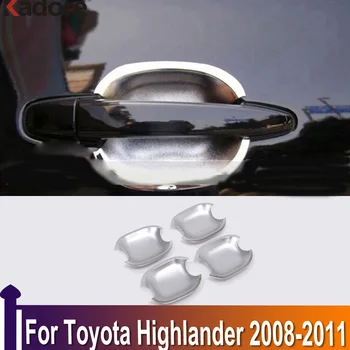 Toyota Highlander 2008 için 2009 2010 2011 ABS Krom Kapı Kolu Kase Bardak Kapağı Trim Araba Styling Dış Aksesuarlar