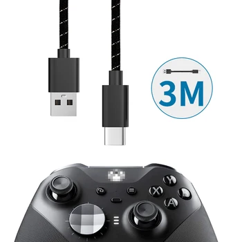 USB Hızlı Şarj C Tipi şarj kablosu 3M Veri İletimi için XBOX One Elite 2 NS Anahtarı Pro Aksesuarları