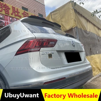 Volkswagen Tiguan için L r hattı Spoiler 2017 2018 Araba Kuyruk Kanat Dekorasyon ABS Plastik Boyasız Astar Arka Bagaj Çatı Spoiler