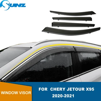 Yan Pencere Saptırıcı Chery Jetour İçin X90 2019 2020 2021 4 Adet Füme Pencere Siperliği Weathershield Güneş Yağmur Saptırıcı Muhafızları SUNZ