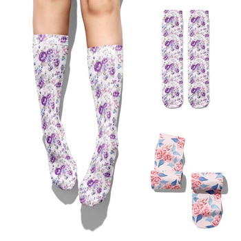 Yeni Kadın Çorap Lolita Sevimli Baskılı Kadife Kısa Çorap JK Katı Çiçek Yüksek Çorap Kawaii Cosplay Seksi Naylon Çorap