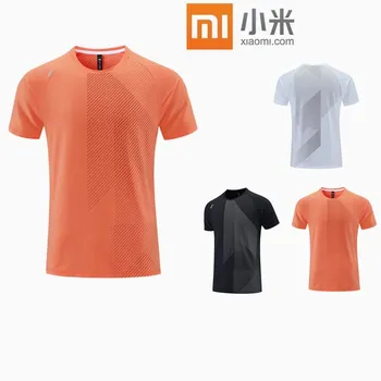 xiaomi mijia Yaz Pop gevşek spor eğlence çabuk kuruyan üst T-shirt koşu eğitim basketbol takım elbise buz ipek kısa kollu