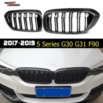 Ön Tampon Hood Yedek BMW 5 Serisi G30 G31 F90 (M5) 2017-2019 Karbon Fiber Araba Styling Yarış İzgaralar