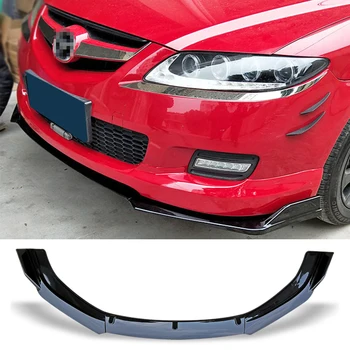 Ön Tampon Spoiler Koruyucu Plaka Dudak Gövde Kiti Karbon Yüzey dekoratif araba şeridi Çene Kürek Mazda 6 İçin M6 2006 - 2015